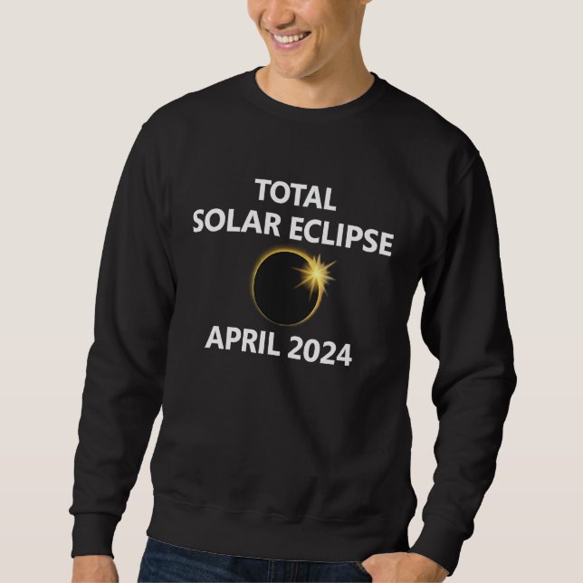 2024 April Solar Eclipse New Hampshire Maine Conne Sweatshirt (Vorderseite)