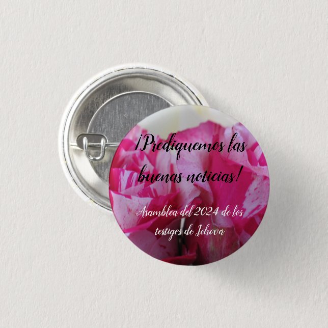2024 Asamblea TJ rosas (JW) personaliza Button (Vorne & Hinten)