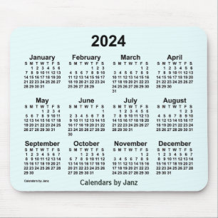 2024 Azure Calendar von Janz Mouse Pad Mousepad