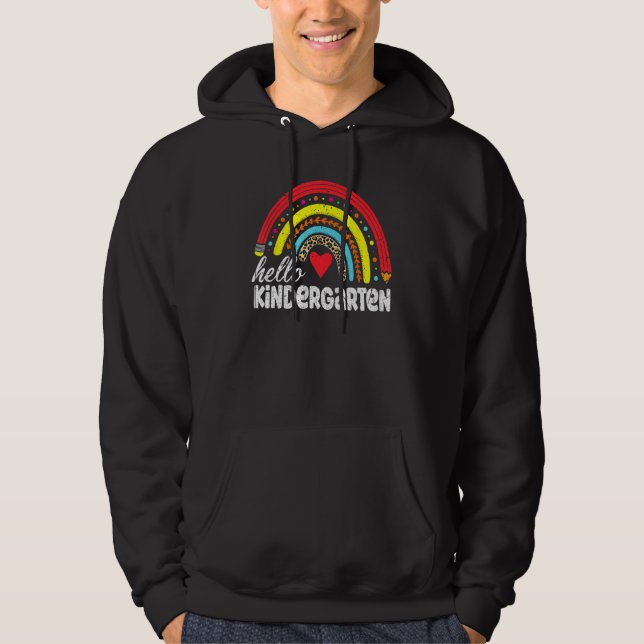 2024 Back To School Hello Kindergarten Teacher Rai Hoodie (Vorderseite)