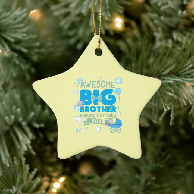 2024 Big Brother Gewartet für New Baby Keramik Ornament (Baum)