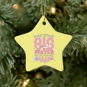 2024 Big Sister Gewartet für New Baby Keramik Ornament