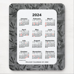 2024 Black Art Holiday Calendar von Janz Mousepad