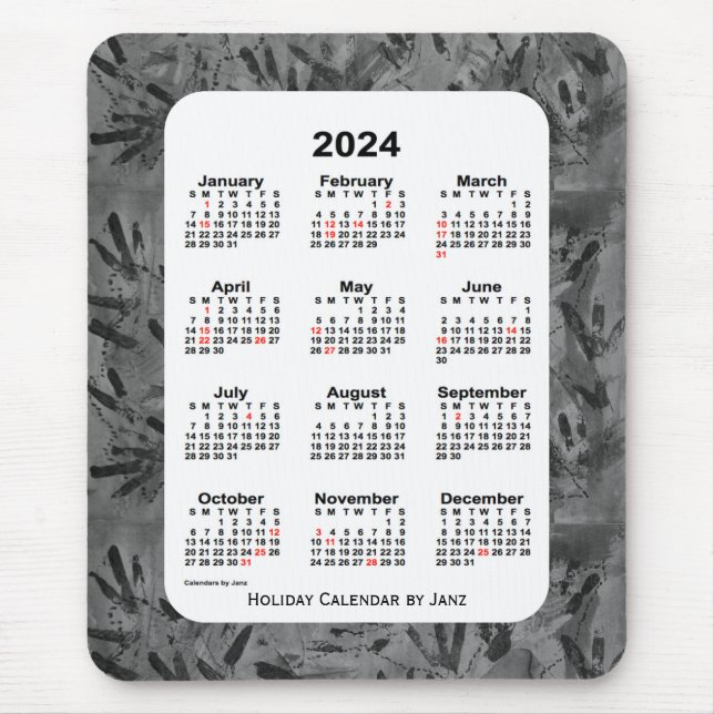 2024 Black Art Holiday Calendar von Janz Mousepad (Vorne)