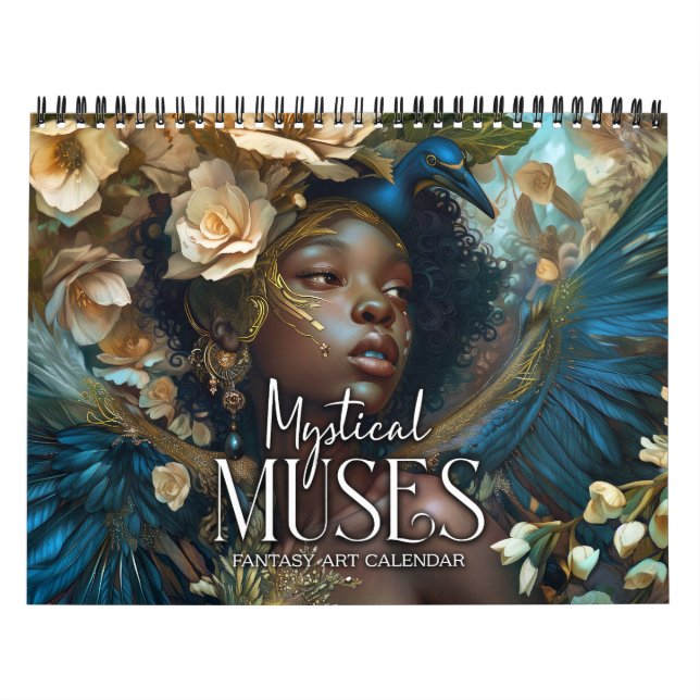2024 Black Fantasy Art Mystical Muses Kalender (Titelbild)