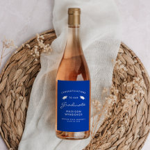 2024 Blue White Script Cap Abschluss