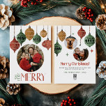 2024 Boho So sehr Frohe Weihnachtskarte Feiertagskarte<br><div class="desc">Ein weinrockiger,  moderner minimalistischer Schriftart für Happy Holidays</div>