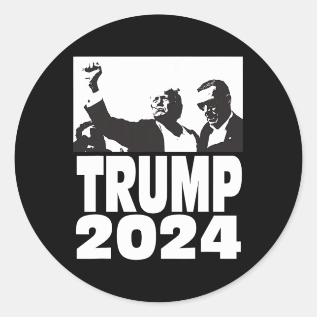 2024 Bulletproof Teflon Don Kundgebung Shooting Fi Runder Aufkleber (Vorderseite)