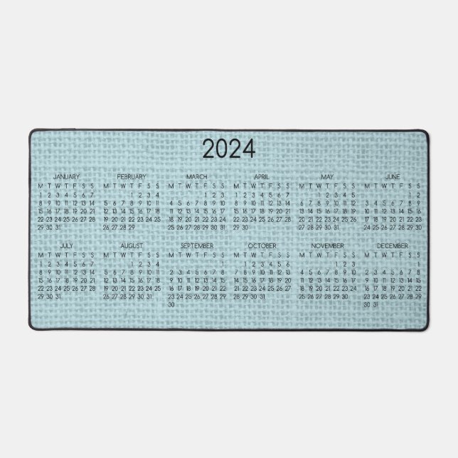 2024 Calendrier Rustique Burlap Image N'importe qu (Recto)