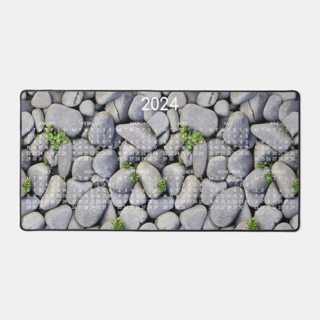 2024 Calendrier Rustique Pays Nature Rock Photo (Recto)