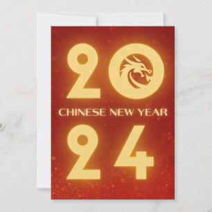 2024 Chinesisches neues Jahr , Drachenjahr Feiertagskarte