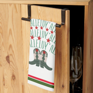 2024 Cowboy Christmas Tree Gast Geschirrtuch