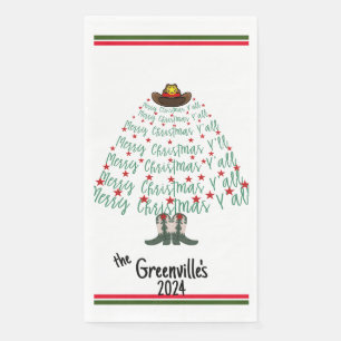 2024 Cowboy Weihnachtsbaum Serviette