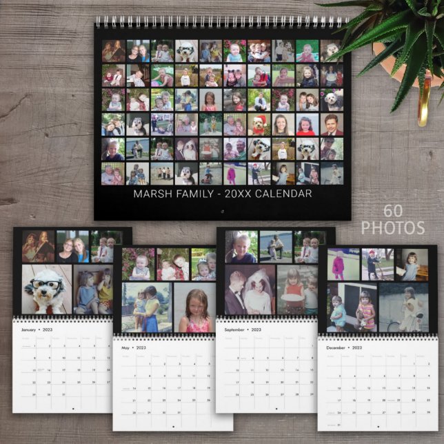 2024 Custom Modern Family 60 Foto Collage - schwar Kalender (Von Creator hochgeladen)