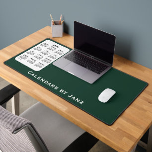 2024 Dark Green Two Tone Calendar von Janz Schreibtischunterlage