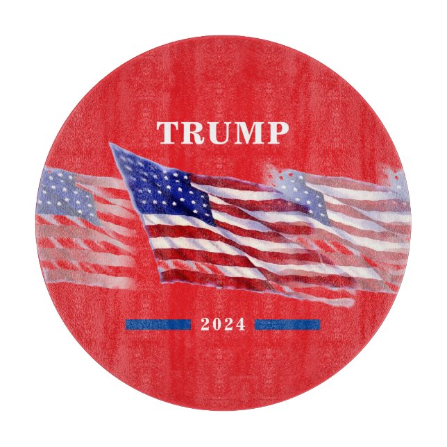 2024 Donald Trump - Amerikanische Flagge Schneidebrett (Vorderseite)
