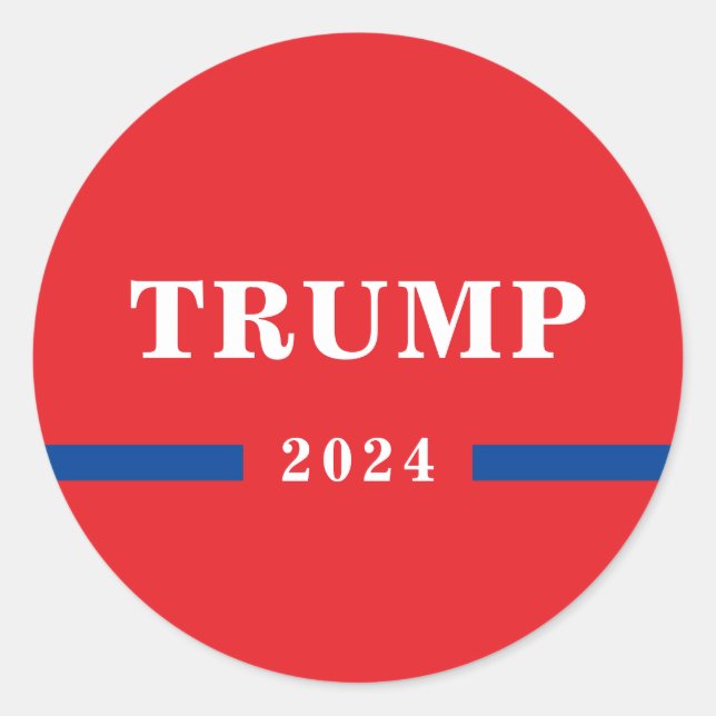 2024 Donald Trump Runder Aufkleber (Vorderseite)