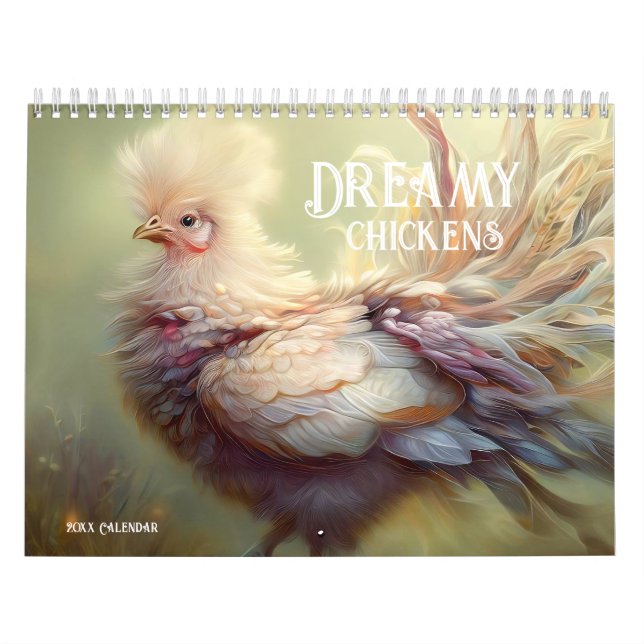 2024 Dreamy Chickens Fantasy Art Kalender (Titelbild)