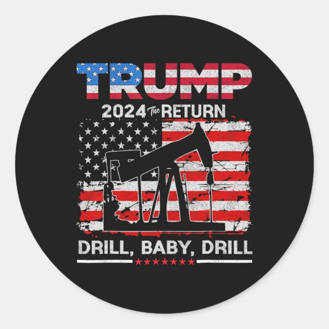 2024 Drill Baby Runder Aufkleber (Vorderseite)