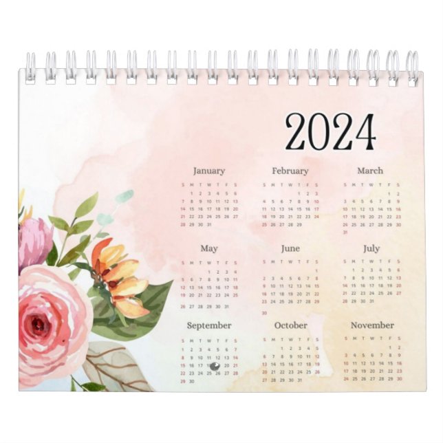 2024 Drucker schöner Kalander 12 Monate Kalender (Titelbild)
