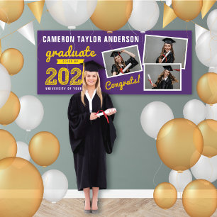 2024 Fett Sketch 3 Foto Collage Graduation Party Banner