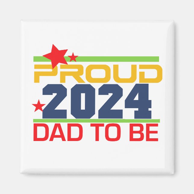 2024 Fier Papa D'Être Futur Père Magnet (Devant)