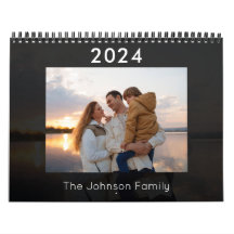 2024 Foto-Kalender für moderne Graufamilien