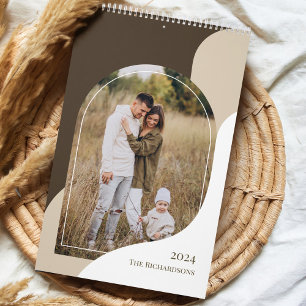 2024 Fotos der Minimal Arch Familie Stilvolle Vorl Kalender