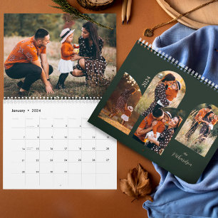 2024 Fotos der Minimal Arch Familie Stilvolle Vorl Kalender