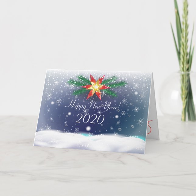 2024 Frohes Neues Jahr! Winterferien Karte (Vorderseite)