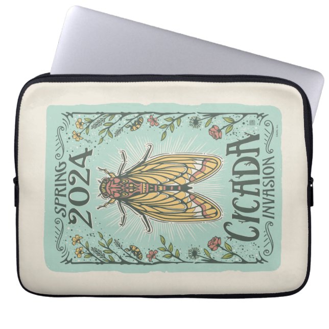 2024 Frühjahr Cicada Invasion Laptopschutzhülle (Vorderseite)
