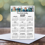 2024 Full Year View Calendar - 4 Fotos von Holiday<br><div class="desc">Ein Platz für 4 quadratische Fotos,  Familienname und Kalender. Stellen Sie sicher,  dass Sie Ihre Fotos vor dem Hochladen in Quadrate schneiden.</div>