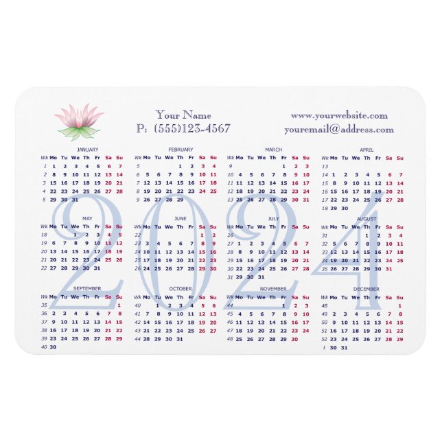 2024 für Geschäftsmagnet Magnet (Horizontal)