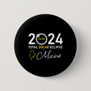 2024 Gesamter Solar-Eclipse-Maine-Staat Button