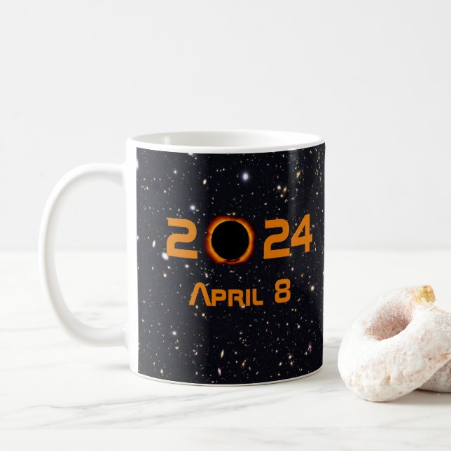 2024 Gesamter Sonnenstuhl Datum Starry Sky Kaffeetasse (Mit Donut)