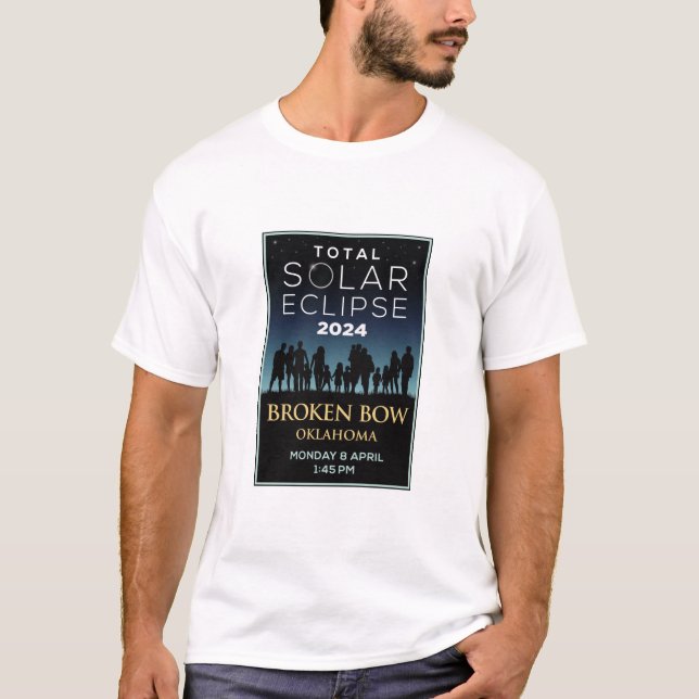 2024 Gesamtsolare, Broken Bow, Oklahoma T-Shirt (Vorderseite)