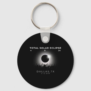 2024 Gesamtsolare Totalität Dallas Texas Wat Schlüsselanhänger