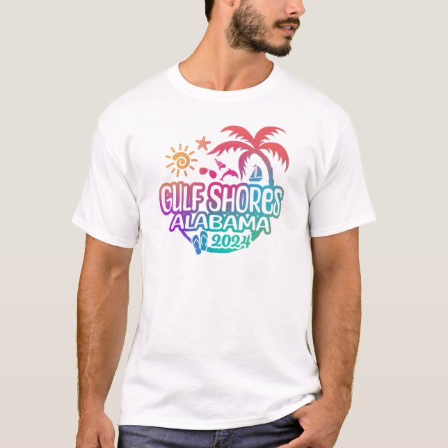 2024 Golfküste Alabama Urlaub oder Ausflug T - Shi T-Shirt (Vorderseite)