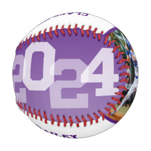 2024 GRAD Athlete Lila Foto Abschluss Keepake Baseball
