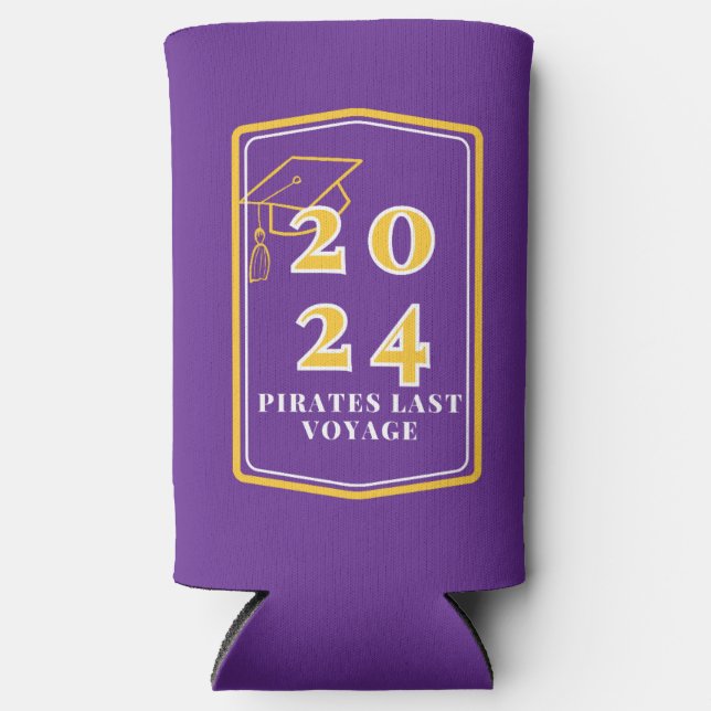 2024 Grad Koozie - Lila Selters Dosenkühler (Vorderseite)