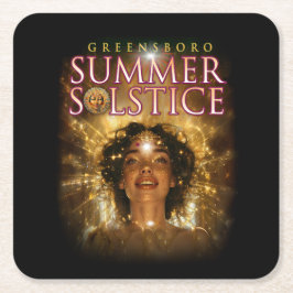 2024 Greensboro Summer Solstice Festival Rechteckiger Pappuntersetzer