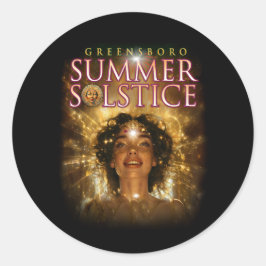 2024 Greensboro Summer Solstice Festival Runder Aufkleber