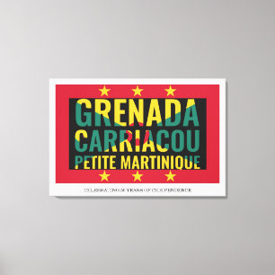 2024 GRENADA 50 Jahre Unabhängigkeit Leinwanddruck