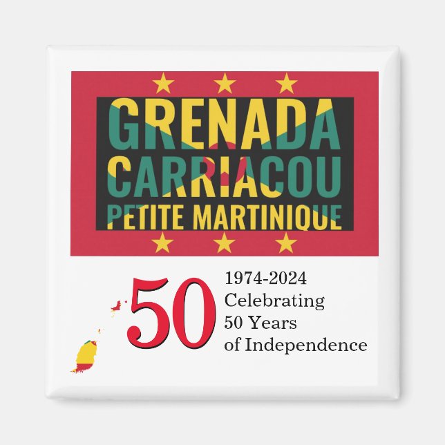 2024 GRENADIAN 50 Jahre Unabhängigkeit Magnet (Vorne)