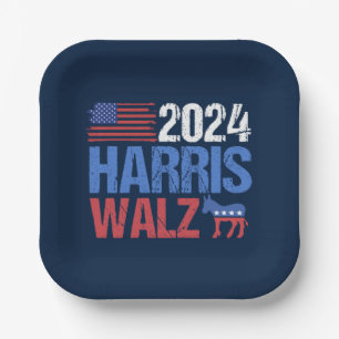 2024 Harris Walz Party Pappteller