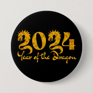 2024 JAHR DER DRAGONGOLD BUTTON