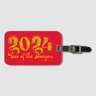 2024 JAHR DER DRAGONGOLD GEPÄCKANHÄNGER