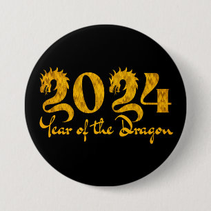 2024 JAHR DES DRACHEN GOLD BUTTON