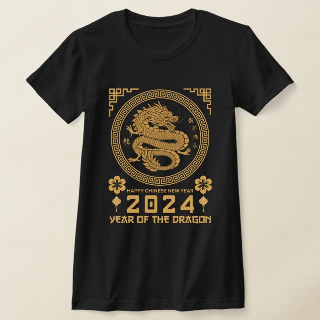 2024 Jahr des Drachenlunars Neujahr 2024 T-Shirt (Ablage )