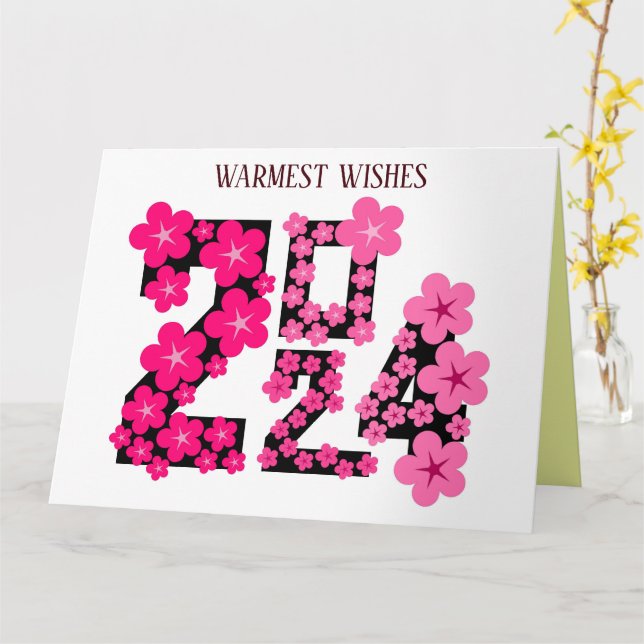 2024: JEDES JAHR GREETING KARTE (Gelbe Blume)